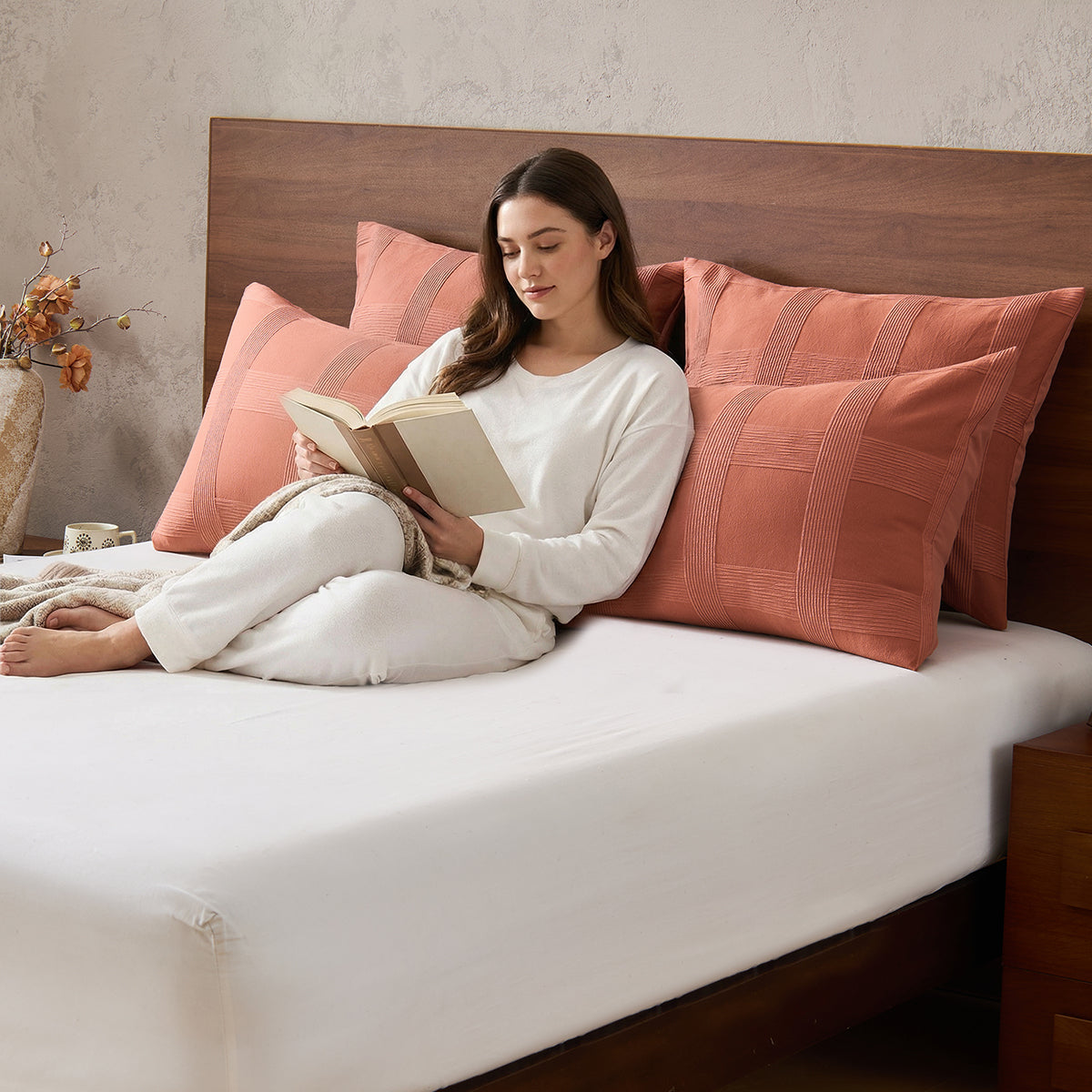 Striped Woven Bedding Comforter Set