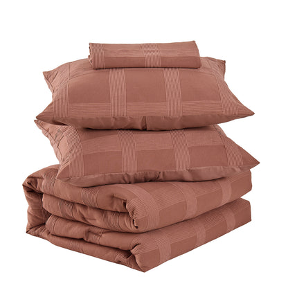 Striped Woven Bedding Comforter Set