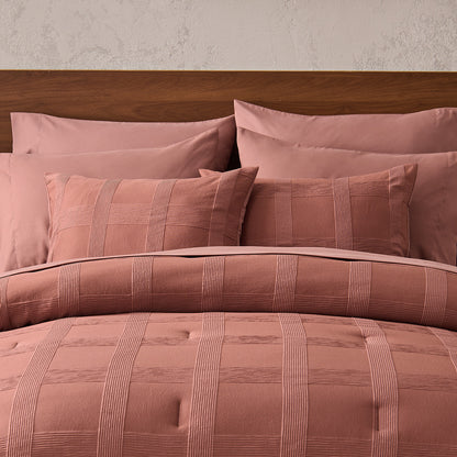 Striped Woven Bed in a Bag Comforter Set