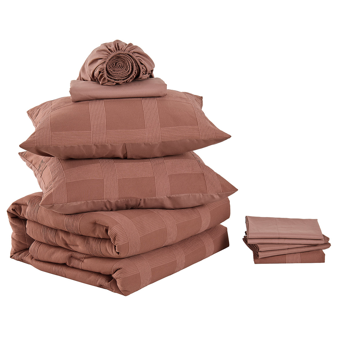 Striped Woven Bed in a Bag Comforter Set