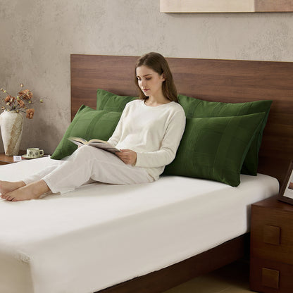 Striped Woven Bedding Comforter Set