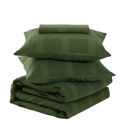 Striped Woven Bedding Comforter Set