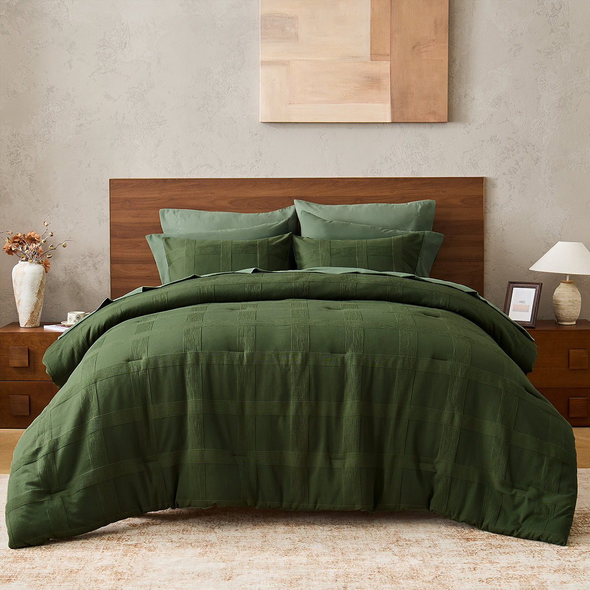 Striped Woven Bed in a Bag Comforter Set