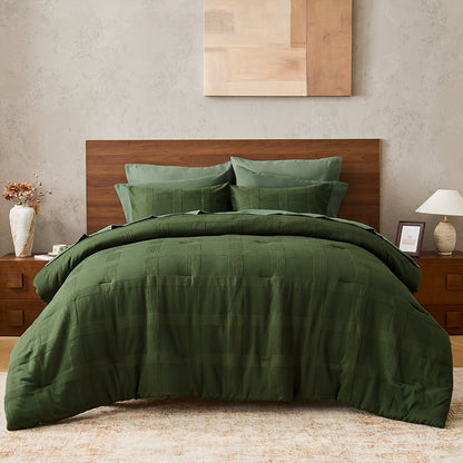 Striped Woven Bed in a Bag Comforter Set