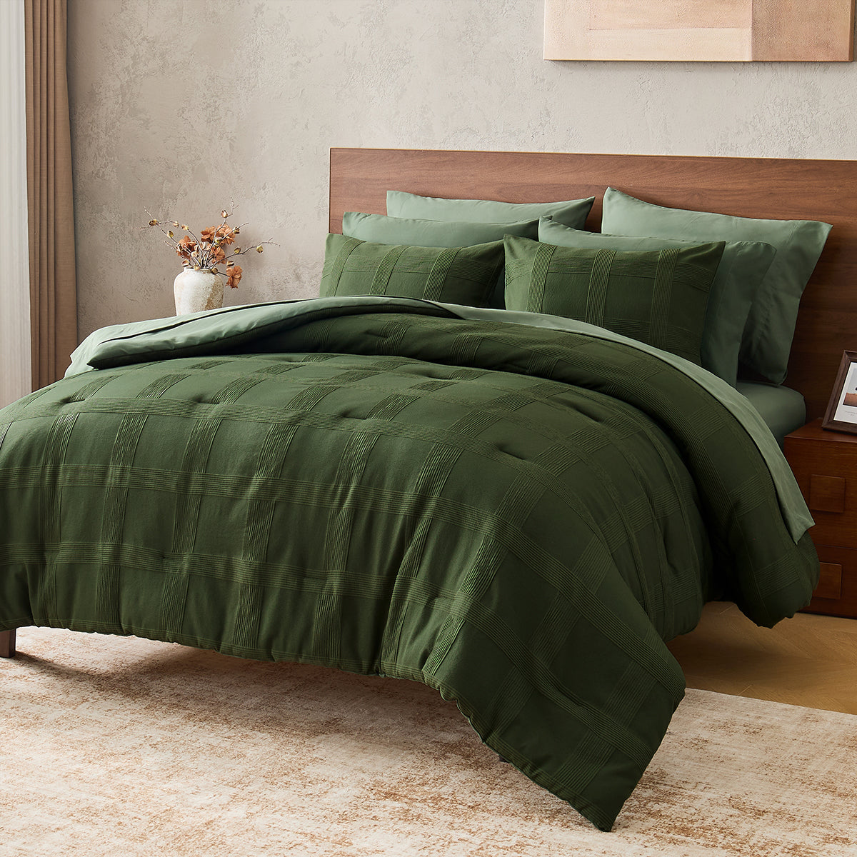 Striped Woven Bed in a Bag Comforter Set