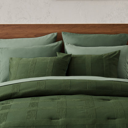 Striped Woven Bed in a Bag Comforter Set