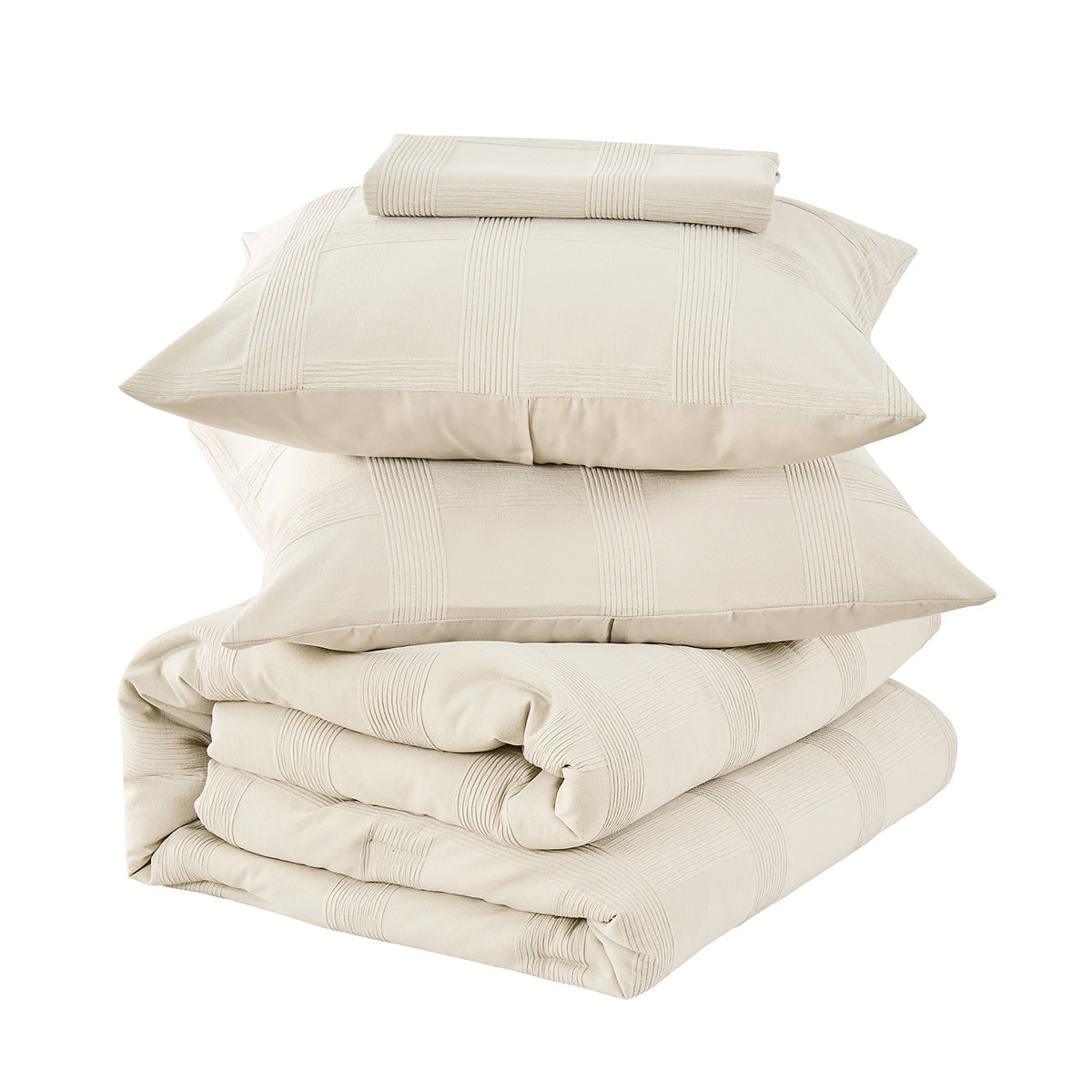 Striped Woven Bedding Comforter Set