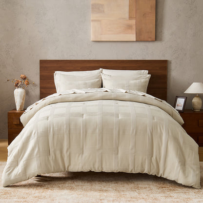 Striped Woven Bed in a Bag Comforter Set