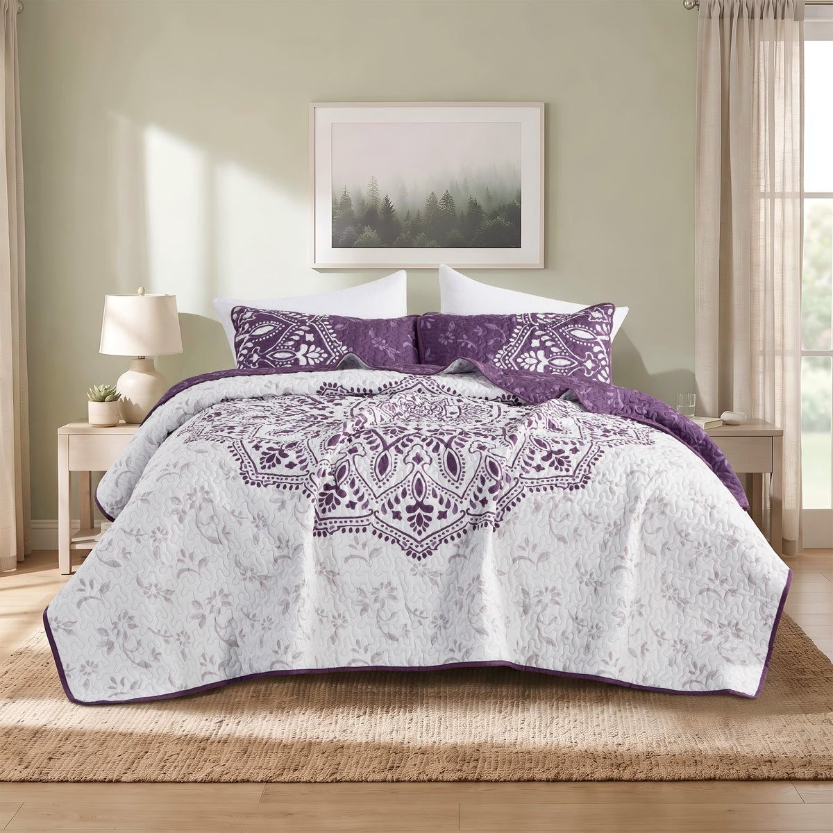 Elava Floral Medallion Quilt Mini Set