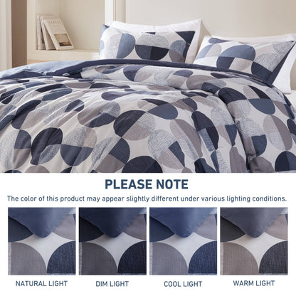 Round Geometric Print Comforter Mini Set