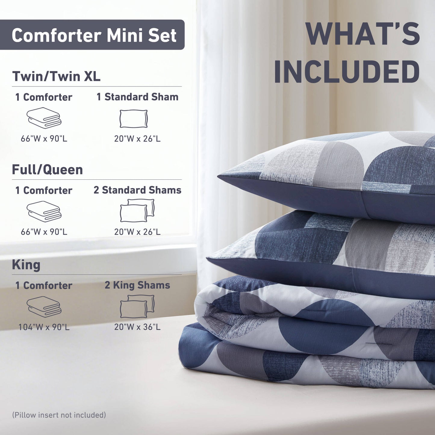 Round Geometric Print Comforter Mini Set