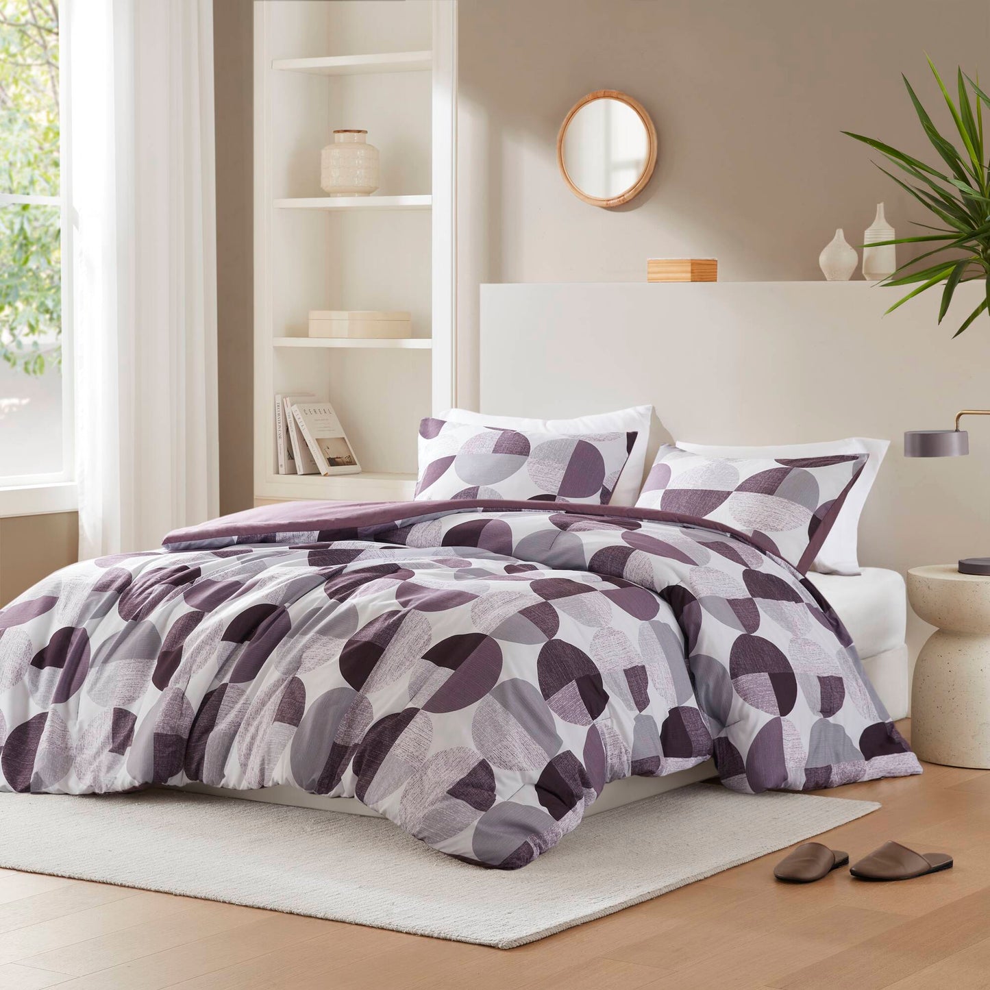Round Geometric Print Comforter Mini Set