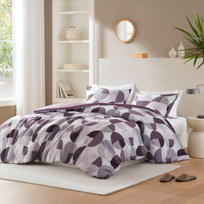 Round Geometric Print Comforter Mini Set