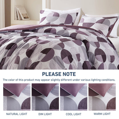 Round Geometric Print Comforter Mini Set