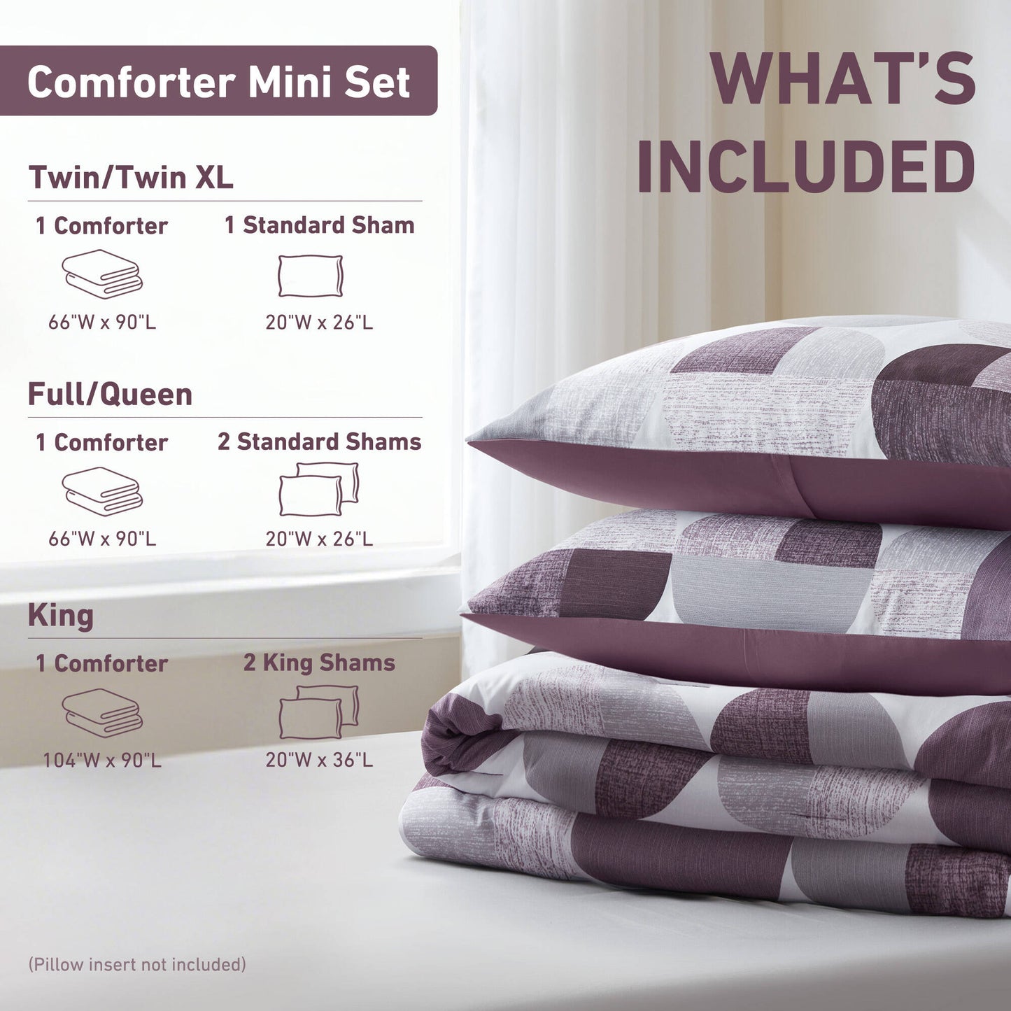 Round Geometric Print Comforter Mini Set