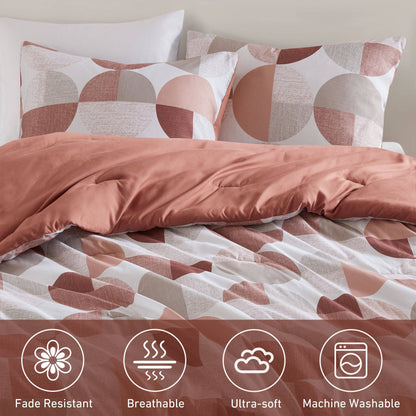 Round Geometric Print Comforter Mini Set