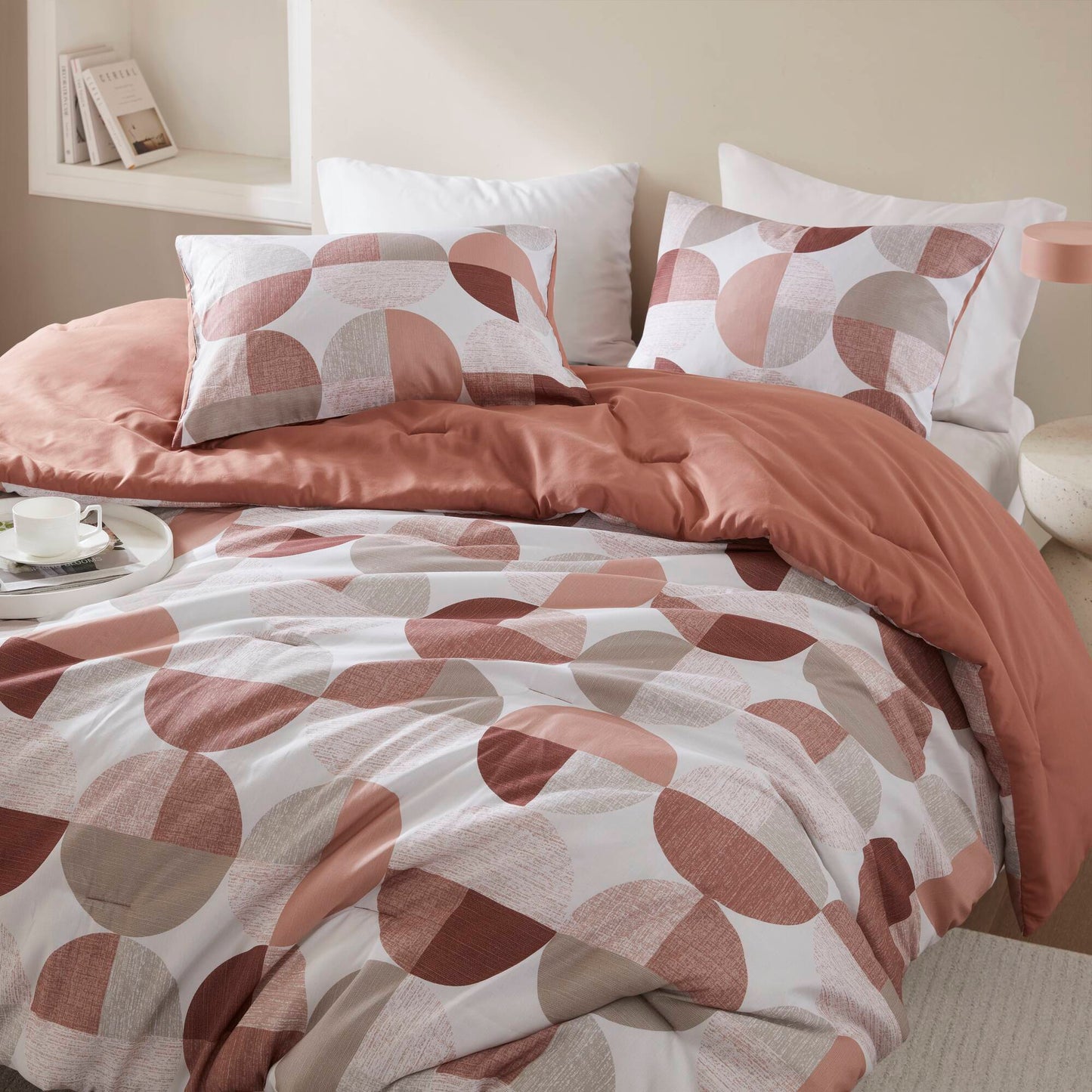 Round Geometric Print Comforter Mini Set