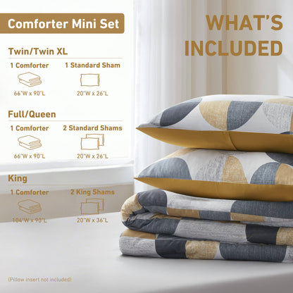 Round Geometric Print Comforter Mini Set