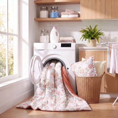 Sunniva Floral Multi-Color Comforter Set with Ultra-Soft Plush Reverse