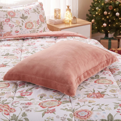 Sunniva Floral Multi-Color Comforter Set with Ultra-Soft Plush Reverse