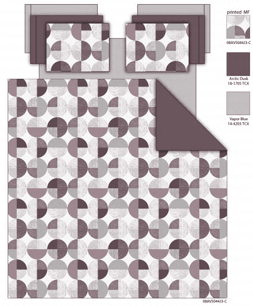 9-Piece Round Geometric Print Comforter Set, Bed-in-a-Bag Bedding Set