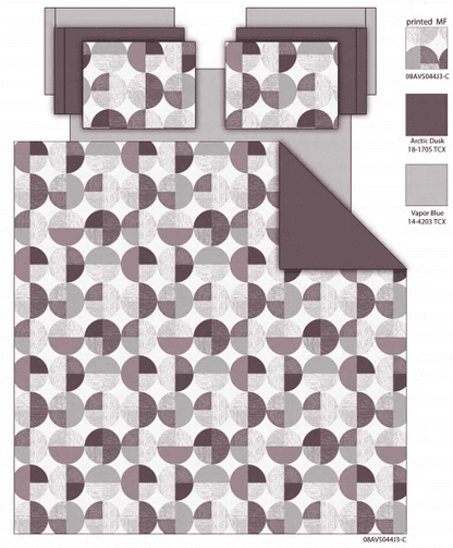 9-Piece Round Geometric Print Comforter Set, Bed-in-a-Bag Bedding Set