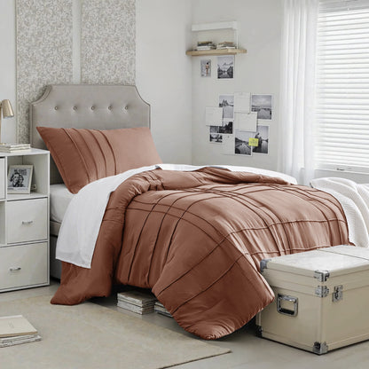 Soft Washed Pleated Comforter Set