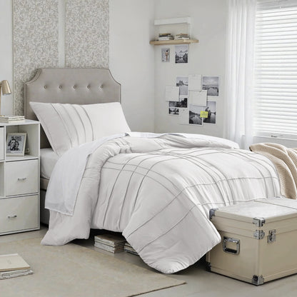 Soft Washed Pleated Comforter Set