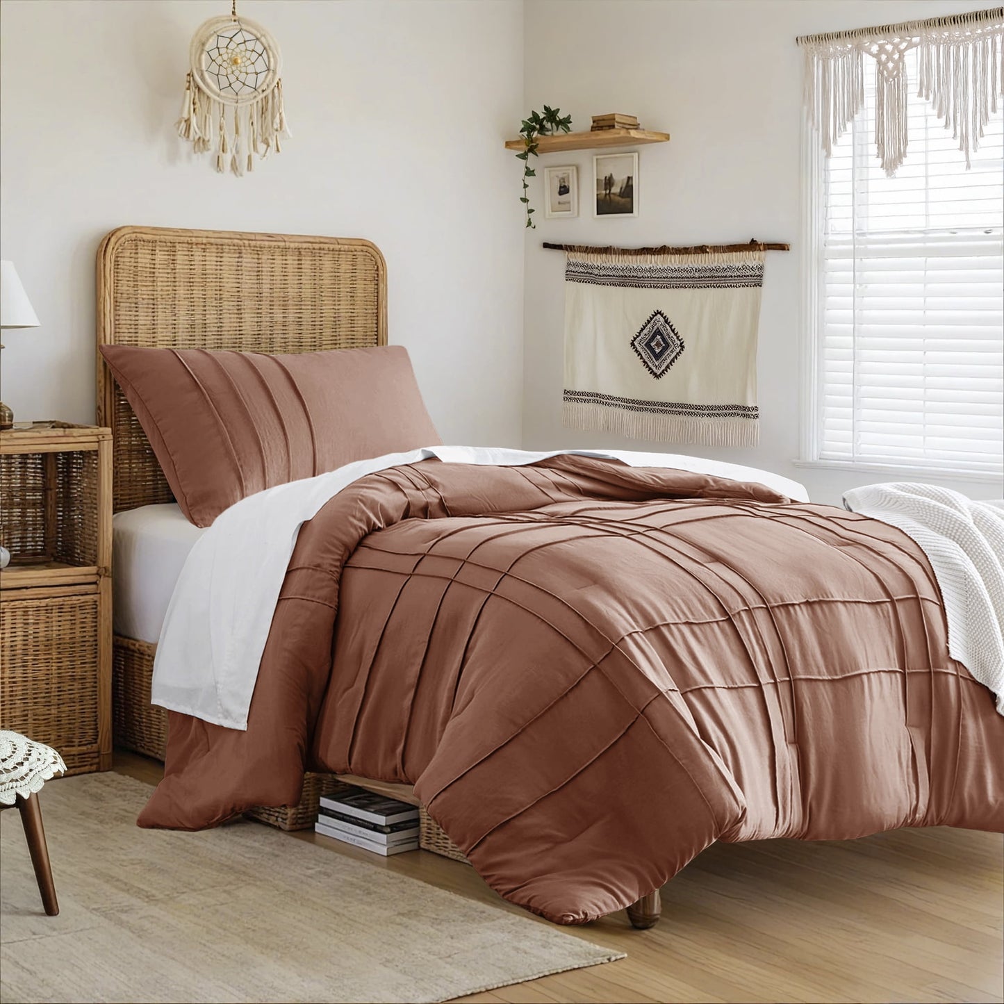 Soft Washed Pleated Duvet Cover Set
