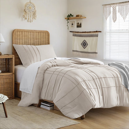 Soft Washed Pleated Duvet Cover Set