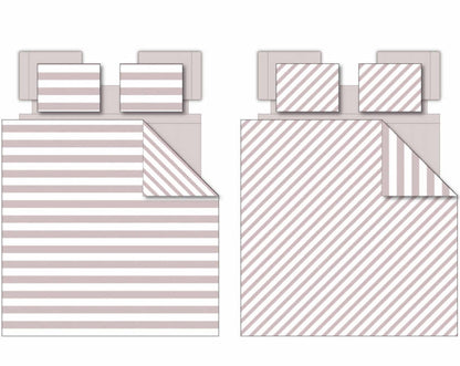 3 Piece Comforter Set, Textured Stripe Print Comforter Mini Set