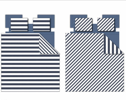 3 Piece Comforter Set, Textured Stripe Print Comforter Mini Set