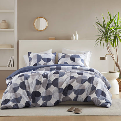 Round Geometric Print Comforter Mini Set