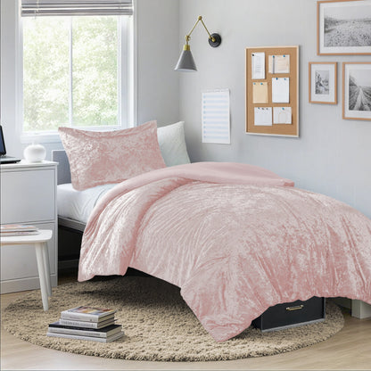Crushed Velvet Comforter Set, Round Quilting