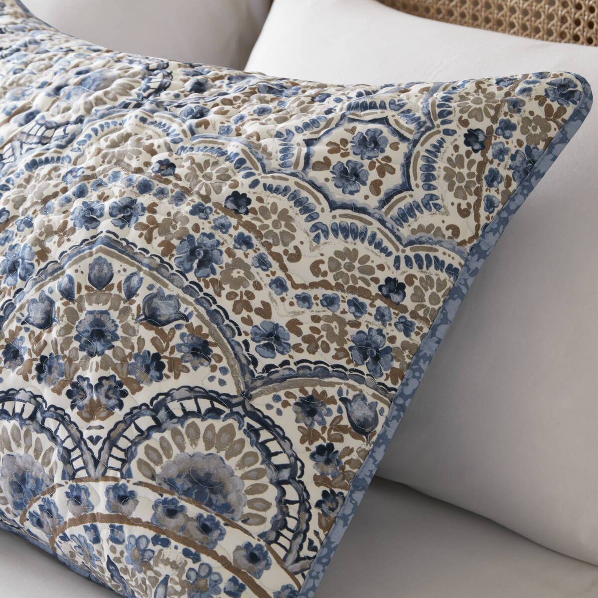 Floral Boho Quilt Set, Reversible Bedding Set