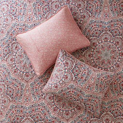 Floral Boho Quilt Set, Reversible Bedding Set