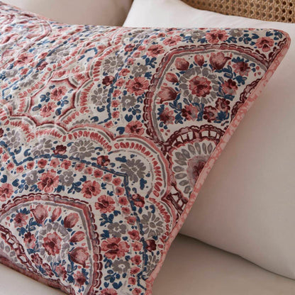 Floral Boho Quilt Set, Reversible Bedding Set