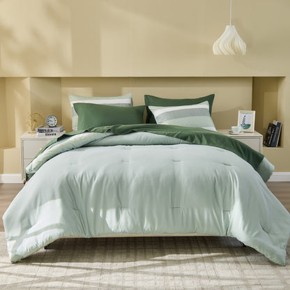 Blais Reversible Striped Comforter Bed Set