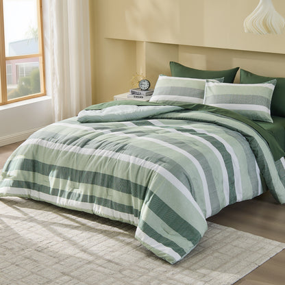 Blais Reversible Striped Comforter Bed Set