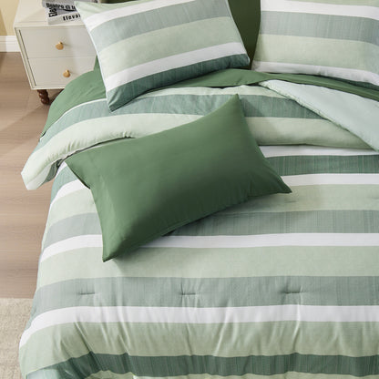Blais Reversible Striped Comforter Bed Set