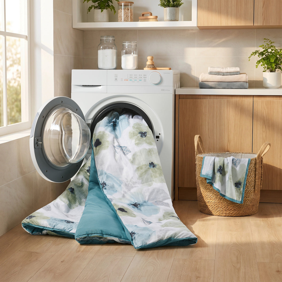 Tatum Reversible Floral Comforter Set with Sheets