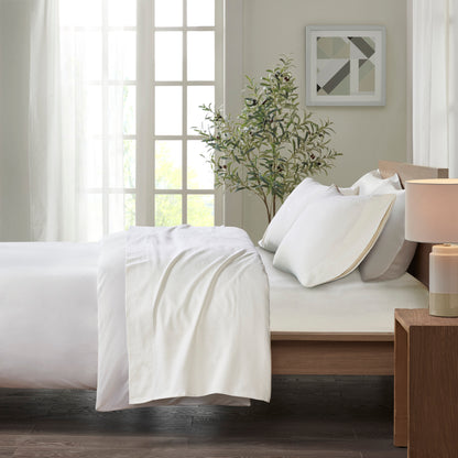Flannel Sheets Set  with Deep Pocket Fitted Sheet