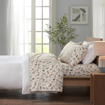 Cozy Cotton Flannel Printed Sheet Set