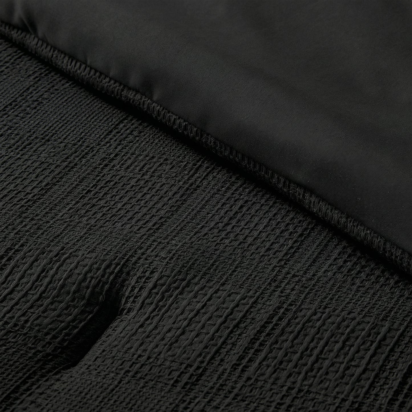 Solid Classic Waffle Weave Textured Bedding Comforter Set