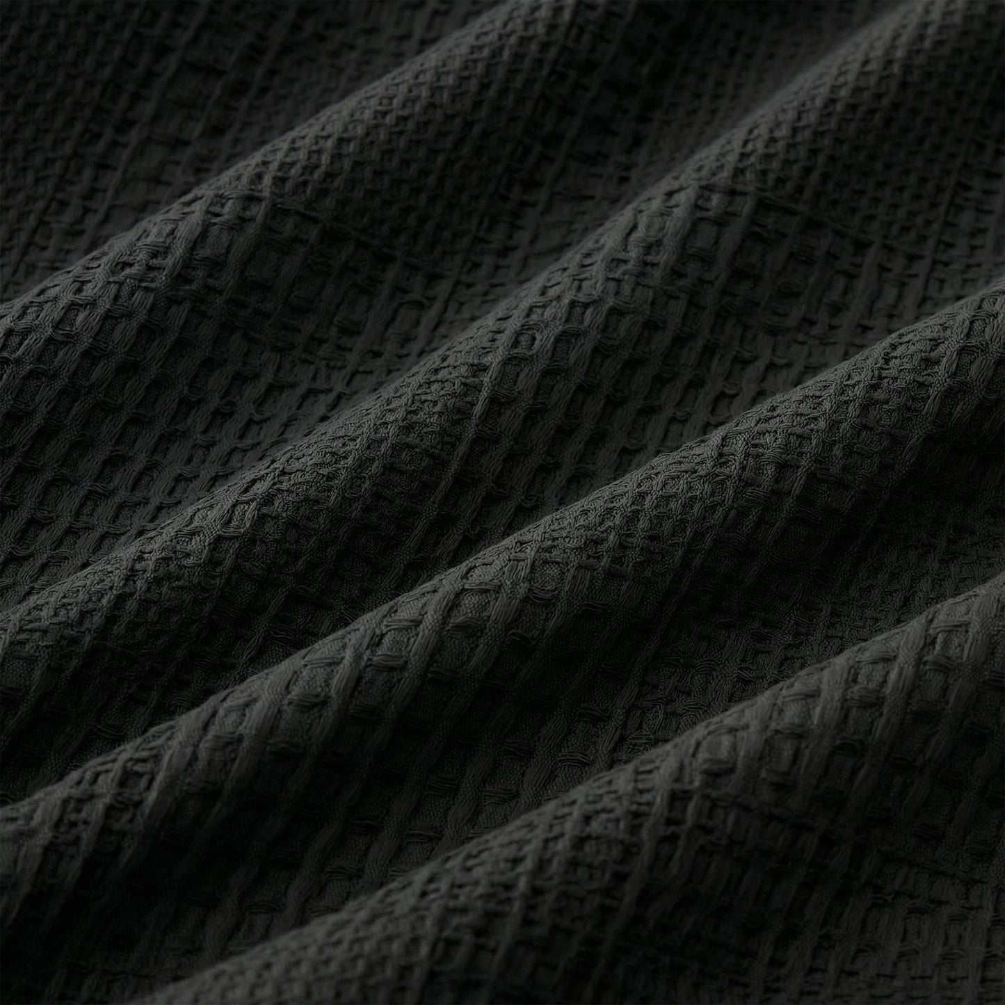 Solid Classic Waffle Weave Textured Bedding Comforter Set