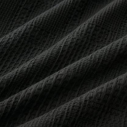 Solid Classic Waffle Weave Textured Bedding Comforter Set