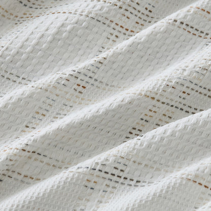 Solid Classic Waffle Weave Textured Bedding Comforter Set