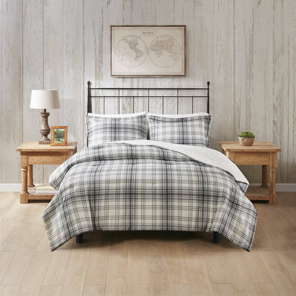 3-Piece Plaid Comforter Set