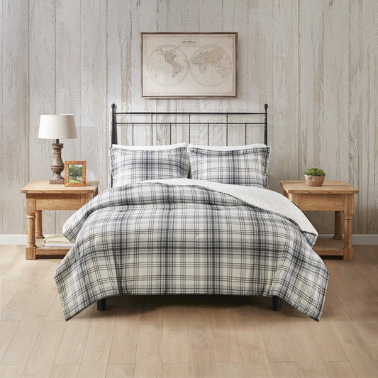 3-Piece Plaid Comforter Set