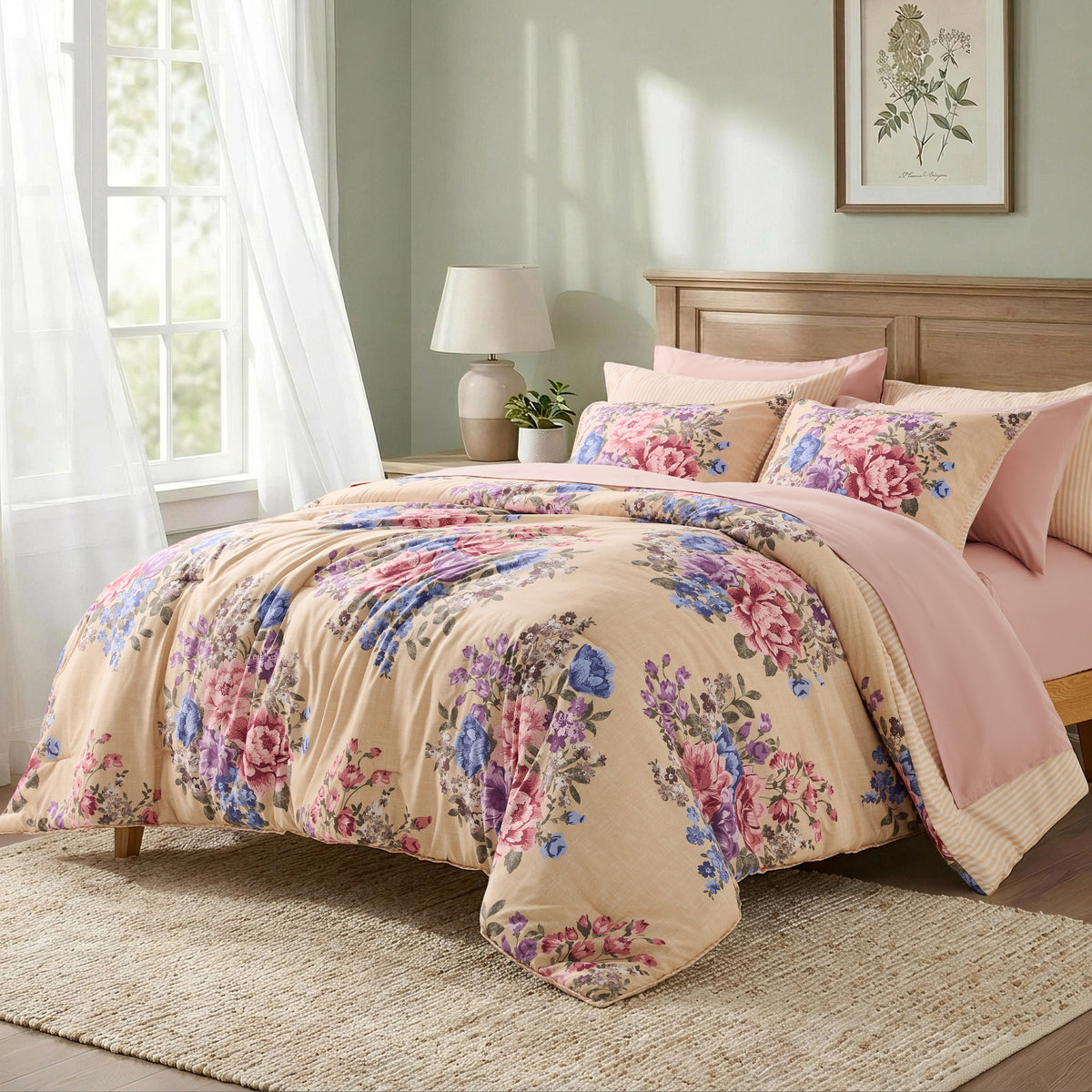 Rosemary Vintage Floral Comforter Set